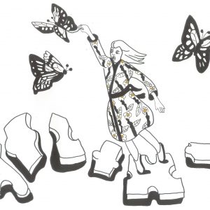 Sous un Nashi en fleur (Puzzle)