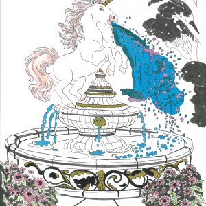 Fontaine à la licorne magique